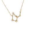 Zodiac Virgo Constellation Necklace Yellow Gold