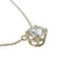 1 carat diamond solitaire necklace yellow gold profile
