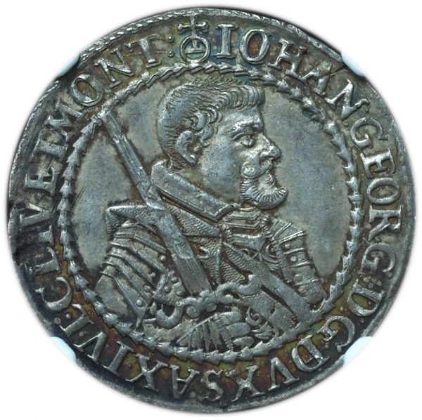 1628 HI Germany Saxony 1/4 Taler AU58 NGC