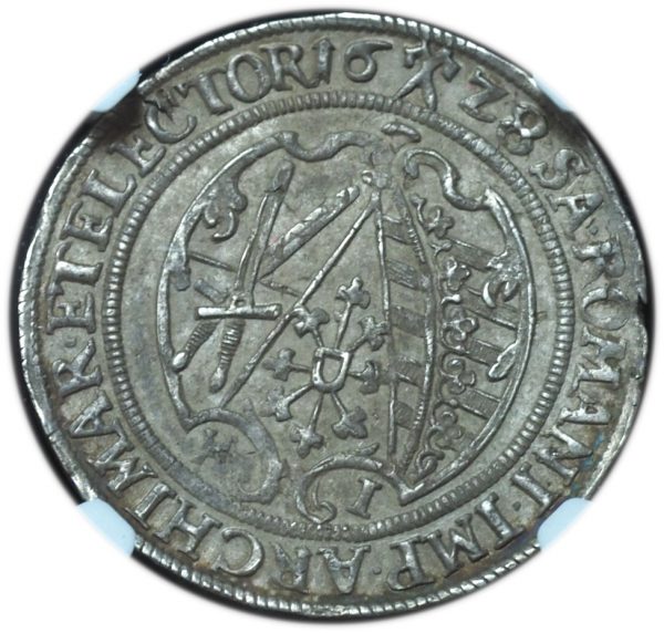 1628 HI Germany Saxony 1/4 Taler AU58 NGC