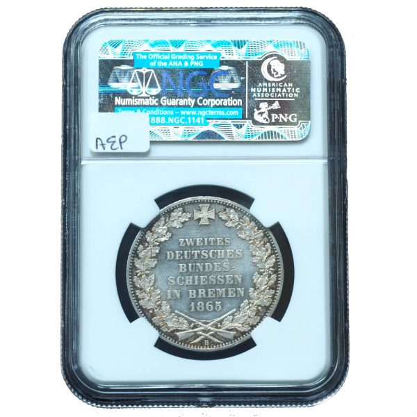 1865-B Germany Taler Bremen Shooting Festival PF65 NGC