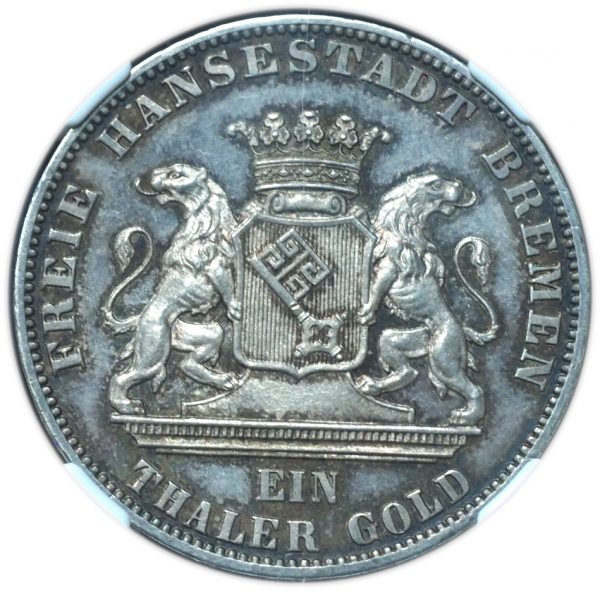 1865-B Germany Taler Bremen Shooting Festival PF65 NGC