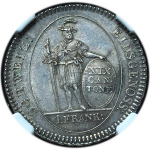 1811 Switzerland Bern Franc MS62 NGC