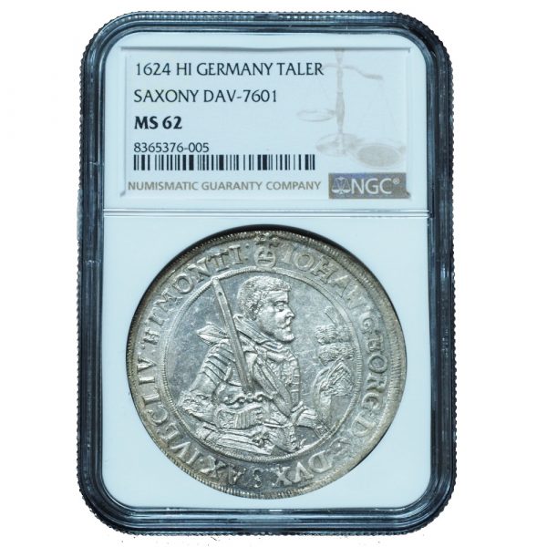 1624-HI Germany Saxony MS62 NGC DAV-7601
