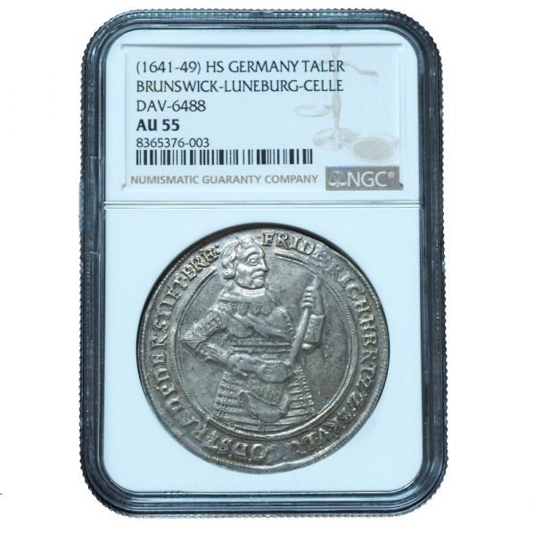 1641-49 HS Germany Brunswick-Luneburg-Celle Taler AU55 NGC