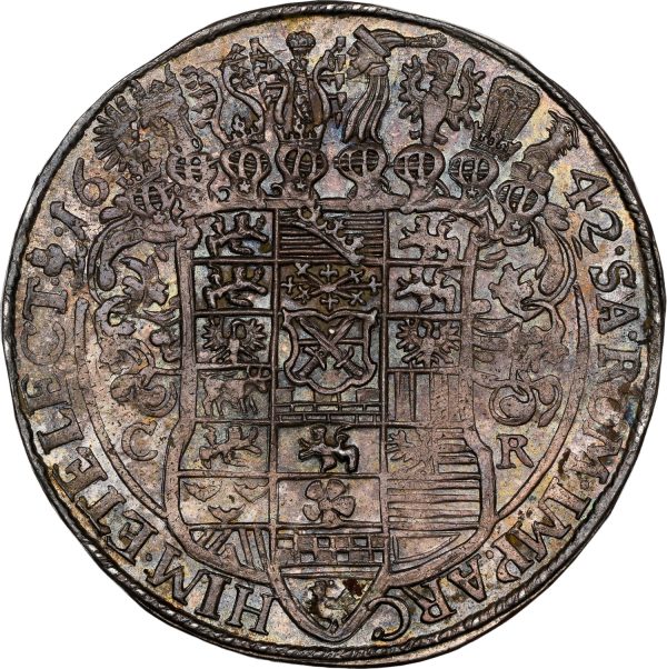 1642-CR Germany Saxony MS62 NGC DAV-7612