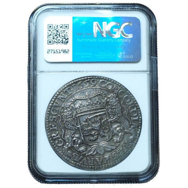 1659 Netherlands Double Ducaton Utrecht AU58 NGC