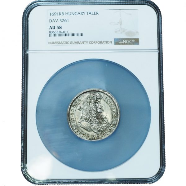 1691-KB Hungary Hogmouth Taler AU58 NGC