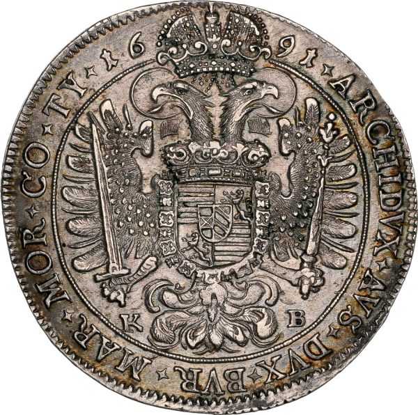 1691-KB Hungary Hogmouth Taler AU58 NGC