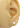 75 Round Solitaire Diamond Stud Earrings 14k White Gold .71 Worn