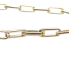 Chunky Paperclip Gold Bracelet 14k Closeup