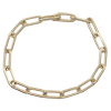 Chunky Paperclip Gold Bracelet 14k Profile