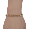 Chunky Paperclip Gold Bracelet 14k Worn