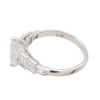 1.90ctw Art Deco Inspired Marquise & Baguette Diamond Engagement Ring GIA Certified 14k White Gold Hallmark
