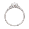 1.90ctw Art Deco Inspired Marquise & Baguette Diamond Engagement Ring GIA Certified 14k White Gold Profile