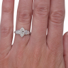 1.90ctw Art Deco Inspired Marquise & Baguette Diamond Engagement Ring GIA Certified 14k White Gold Lifestyle