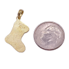 Enameled Christmas Stocking Charm or Pendant 10K (1)