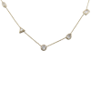 Fancy Cut Diamond Station Necklace 3 carats Yellow Gold close
