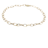 Oval Ring Link Bracelet Yellow Gold 14k