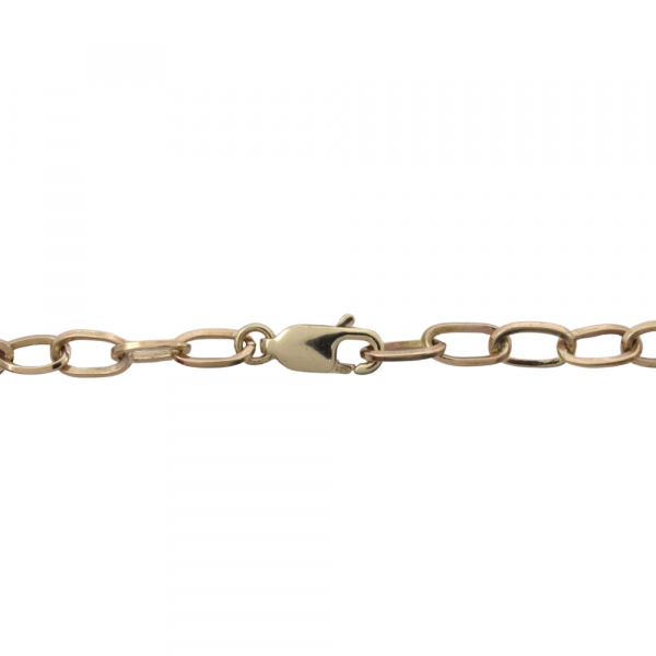 Oval Ring Link Bracelet Yellow Gold 14k Clasp