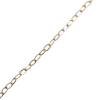 Oval Ring Link Bracelet Yellow Gold 14k Straigh