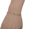 Oval Ring Link Bracelet Yellow Gold 14k Worn
