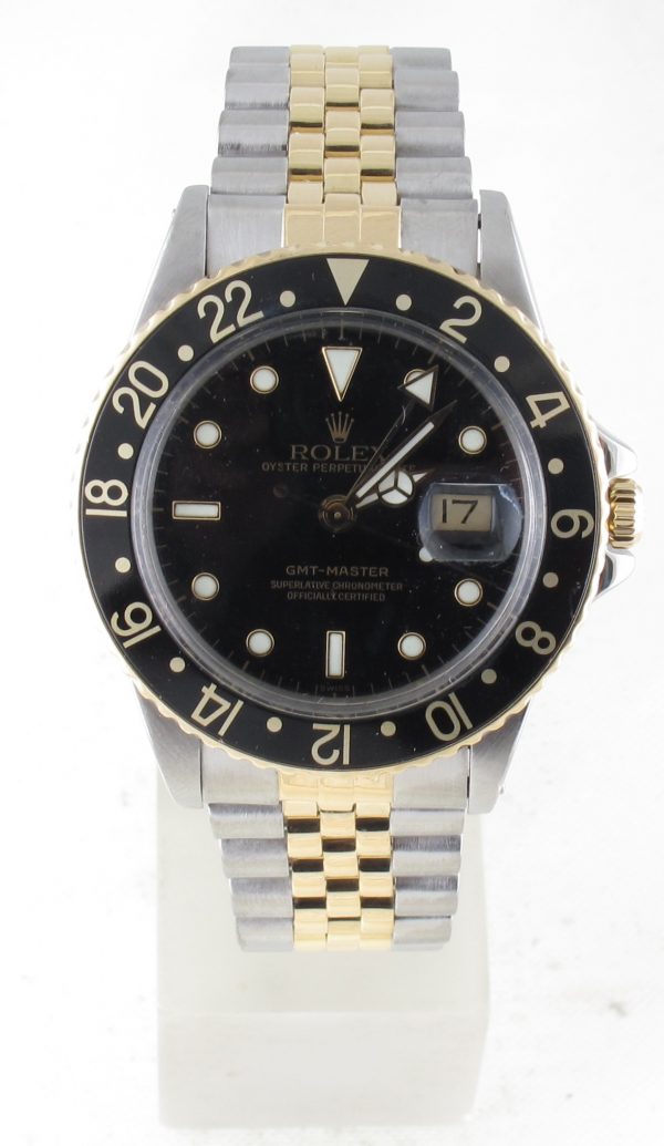 Pre-Owned Rolex 40MM GMT Master II (1986) Two Tone 16753 Front