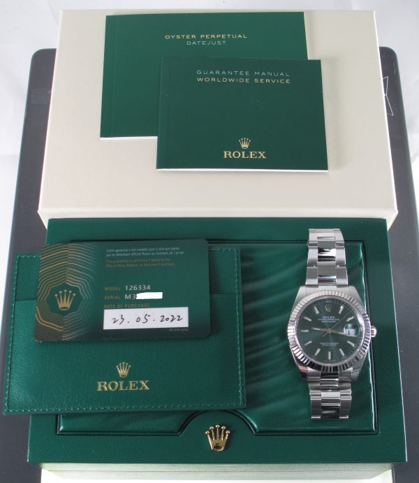 Pre-owned Rolex 41MM Stainless Steel Datejust (2022) Model 126334 b and p