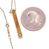 0.05ct Diamond Accent Bar Pendant Necklace 14K back