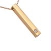 0.05ct Diamond Accent Bar Pendant Necklace 14K side