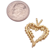 1.00ctw Diamond Cluster Heart Pendant 14K (2)