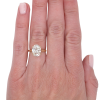 3 carat oval diamond engagement ring worn