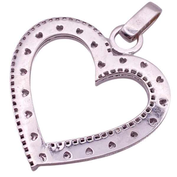 3.25ctw Diamond & Ruby Heart Pendant 18K Gold (1)