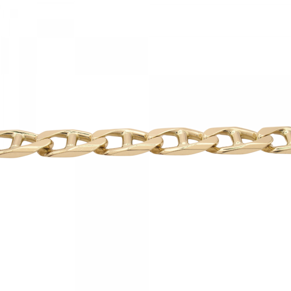 8.3mm Mariners Link Bracelet Yellow Gold Side
