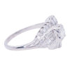 Art Deco Round Baguette Diamond Engagement Ring 1 Carat Side