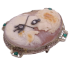 Cameo En Habille Detailed Frame Pendant Brooch 14K (1)