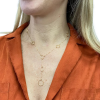 Circle Detail Y Drop Necklace 14K Gold (1)