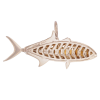 Custom Amberjack Fish Pendant Yellow Gold Back