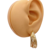Diamond Cut Triple Hoop Earrings 14K