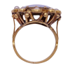 Georgian Miniature Painting Cherub Putti Pearl Halo Ring 18K (1)