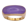 Lavender Purple Jade Signet Ring 14K (2)