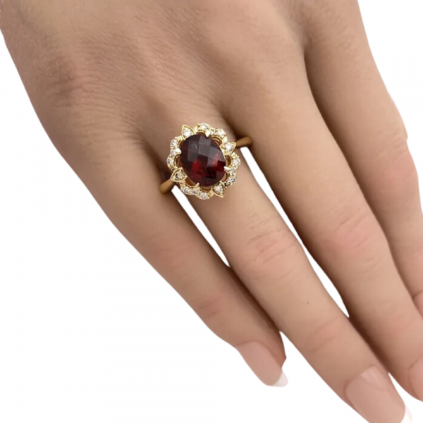 Le Vian 3.57ctw Garnet and Diamond Ring 14K Gold (1)