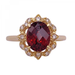 Le Vian 3.57ctw Garnet and Diamond Ring 14K Gold (2)
