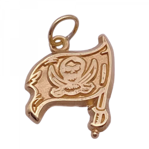 NFL Buccaneers Flag Charm 14K