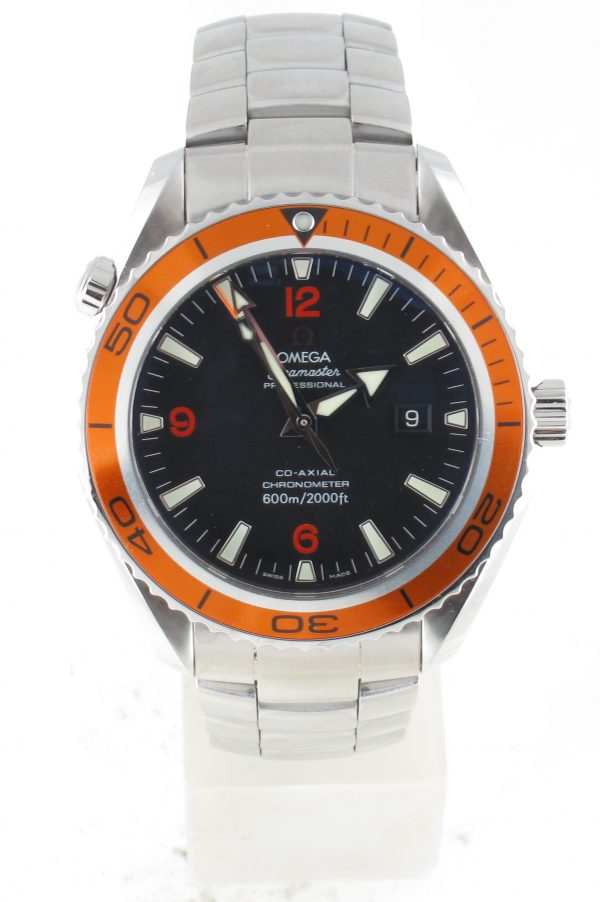 Pre-Owned Omega 45MM Seamaster Planet Ocean (2008) Stainless Steel Watch 220.85.000 front