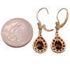 Victorian Revival 4.54ctw Garnet Rose Cut Earrings 14K (1)