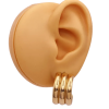 Wide Triple Oval Hoop Earrings 14K Gold (2)