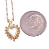 0.26ctw Diamond Heart Necklace 14K Gold size