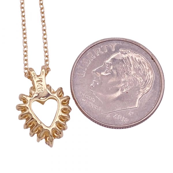 0.26ctw Diamond Heart Necklace 14K Gold size