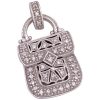 0.36ctw Diamond Scent Purse Locket Pendant 14K Gold